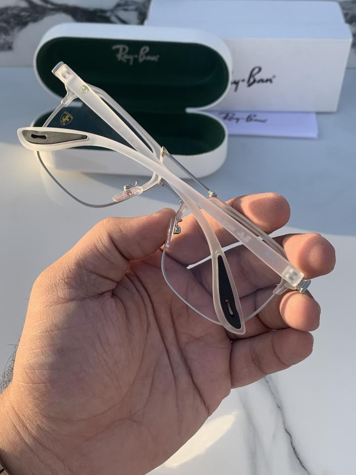 Rayban 04 white plano
